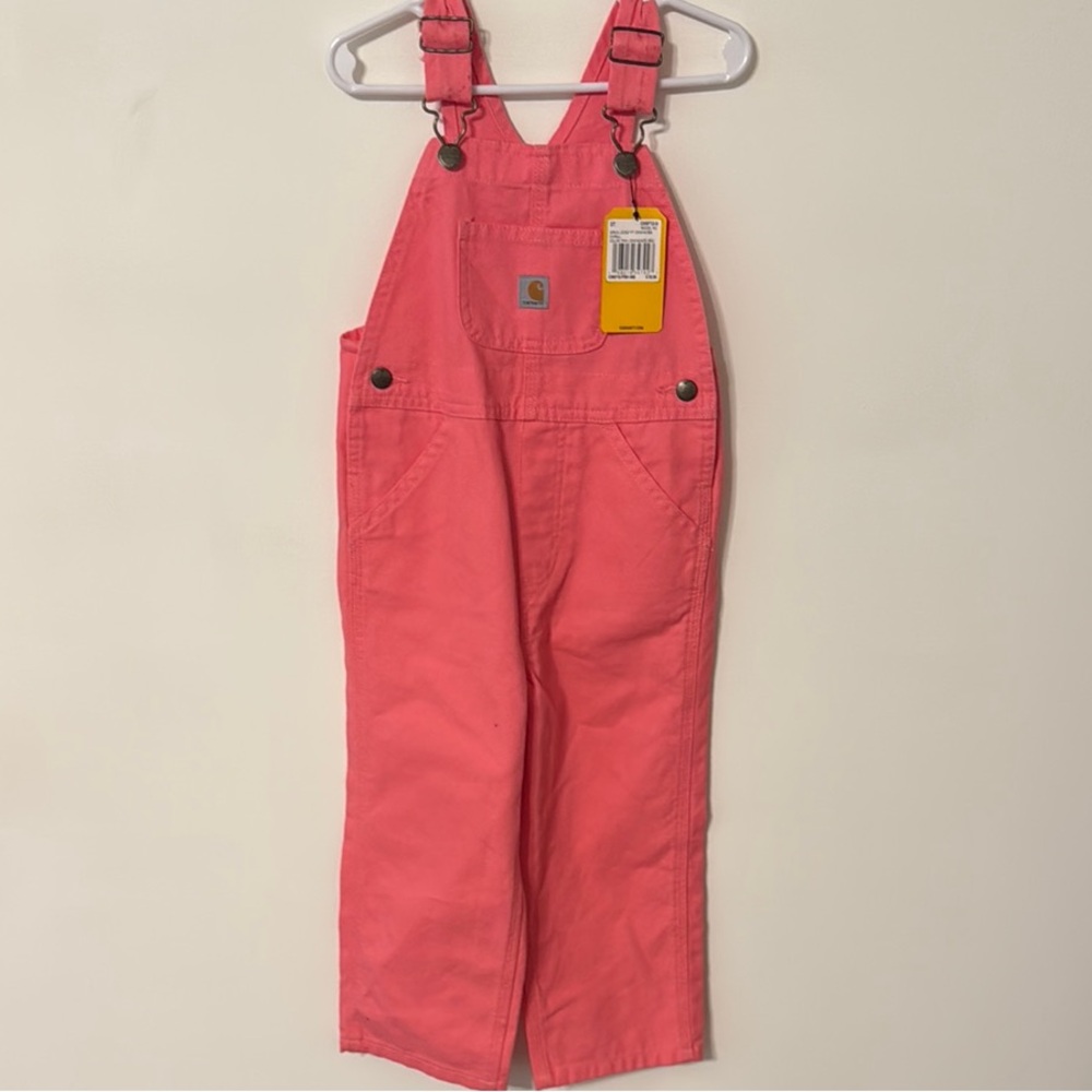 Carhartt Kids Bright Pink Overalls 3T